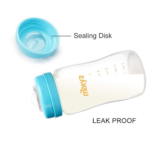 Miniatura 21 de Matyz Paquete de 6 botellas de almacenamiento de leche materna (6 onzas, 3 colores) – Botella de recolección y almacenamiento de leche materna