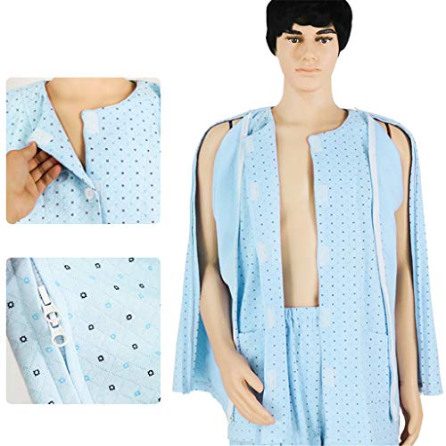 Patient Care Clothes for Fracture Postoperative Long Bedridden,inconvenient Wear and take Off Elderly,Easy to wear Off Nursing Suit,Coat,XXL