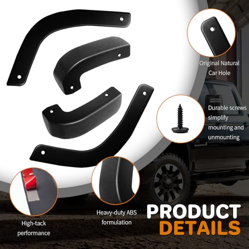 Image of Mud Flap Delete Fit for Chevy Silverado 2019-2026,Mud Guards Compatible with Chevrolet Silverado 1500 Accessories, Easy Install,Without Drilling,Includes Front and Rear Mud Guard Set (4pcs-Set)