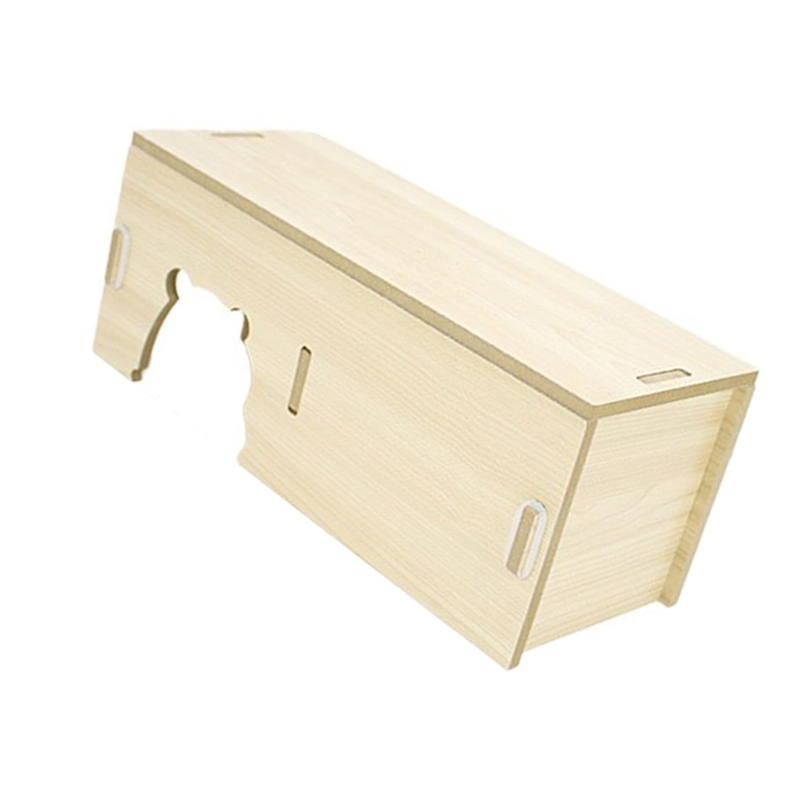 Tsophreniq Double Bedroom Hamster House Small Animal Hideouts Shelter Cave Cage Decors For Dwarf Hamsters Mice And Rodents Resting Supply Natural Wood Shelter