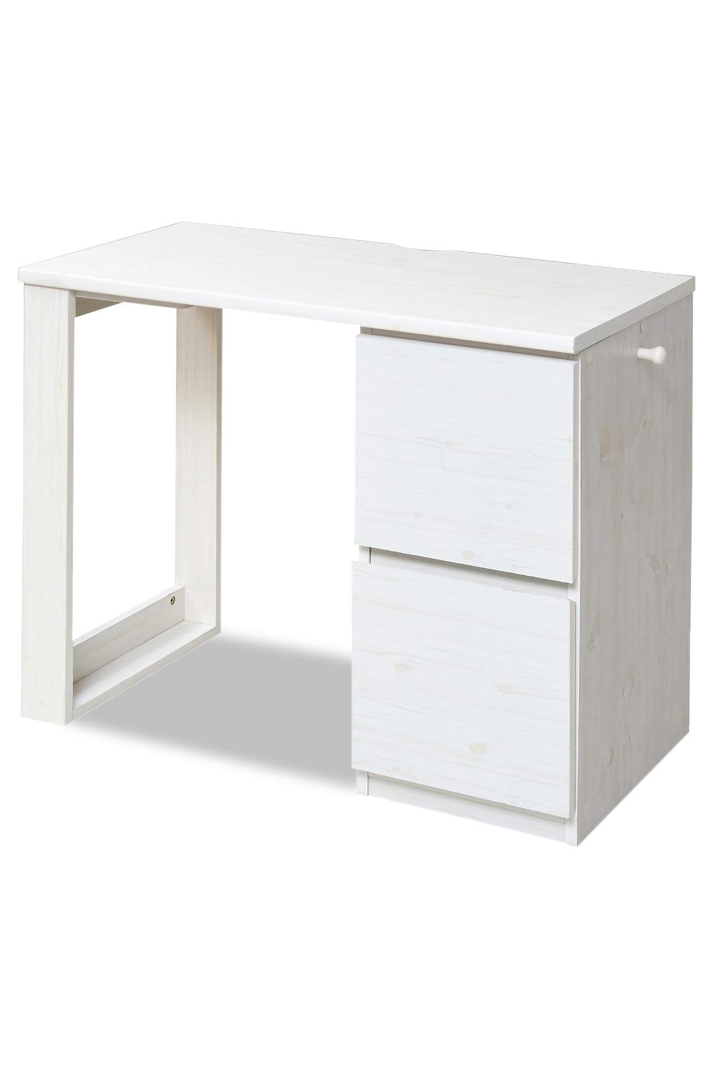 ホワイトデスク 2引き出し付き 楽天市場】パソコンデスク デスク 木製 PCデスク 机 おしゃれ