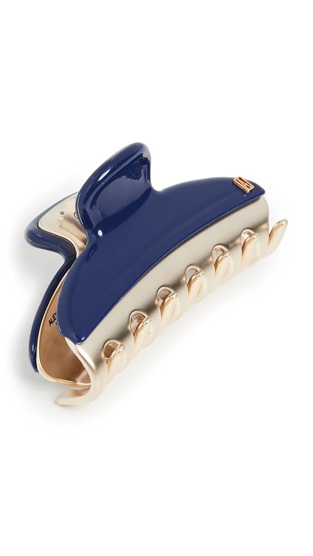 Alexandre de Paris Women's Pince Medium Hair Clip, Navy