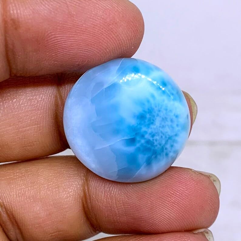 Pierre gemme larimar naturel rond 23mm de qualité supérieure pour DIY - 3