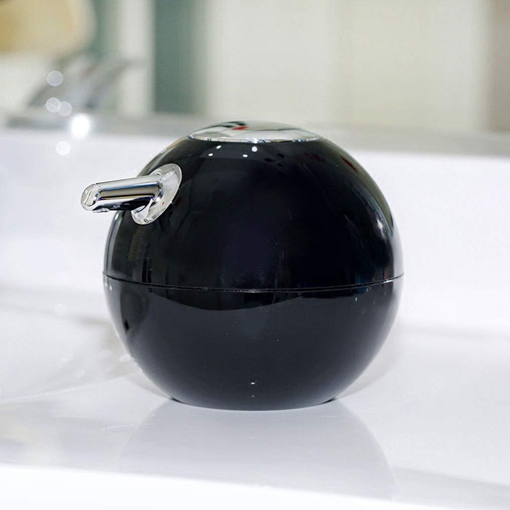 Dispenser per Sapone Liquido Lozione detergente Rotonda Dispenser maniluvio Dispenser di Sapone Bagno Doccia Lotion Dispenser Soap Dispenser Dosatore Sapone Ricaricabile (Color : White)