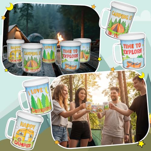 Set de 12 tazas de campamento para pintar 8 oz miniatura 6