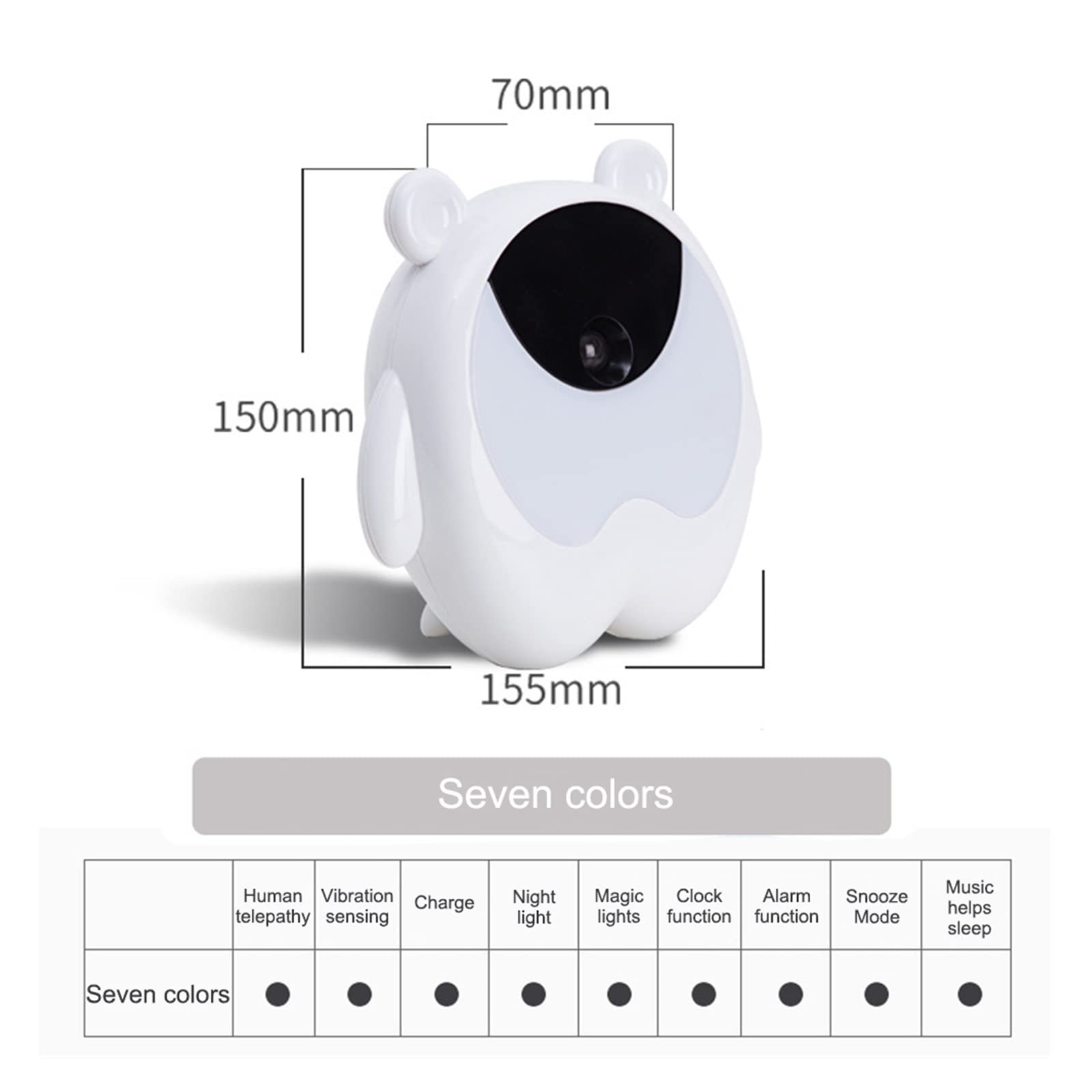 Luz de despertador para niños Despertador digital for niños, luz nocturna Dibujos animados digitales lindos for niños Reloj de cabecera Sleep Trainier Wake Up Entrenador de sueño para niños(A,2)