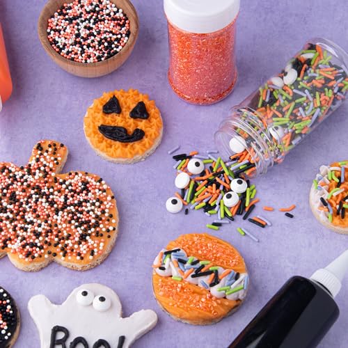 Image of Sweets Indeed Sprinkles, 4 Pack, Edible Sprinkle Mix, Perfect for Cake Decorations, Baking, Ice Cream, Cookies, Cupcake Topper (Halloween)