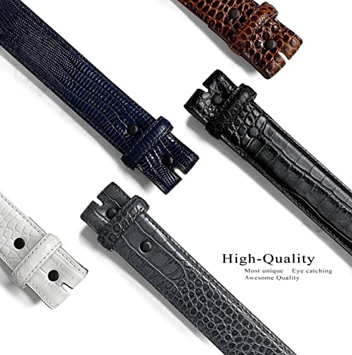 Full-Grain Cowhide Genuine Leather Dress Belt Strap with Snaps,1-3/8"(35mm) &1-1/2"(38mm) Wide3