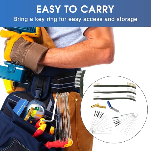 Image of Carburetor Cleaning Kit, Carb Brush Needle Cleaner Set, Torch Tip Tool Kit For Welder Chainsaw