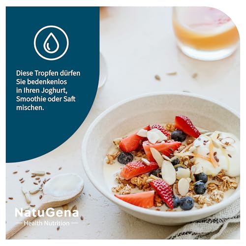 NatuGena Lipo Vitamine 5000, Vitamin D3, E, K, A, trägt zu einer normalen Funktion des Immunsystems bei, 20 ml / 700 Tropfen (Familienpackung)
