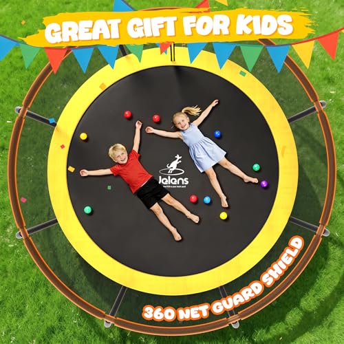 Image of JELENS Trampoline 8FT 10FT 12FT 14FT 15FT 16FT, Recreational Trampolines with Enclosure Net, Outdoor Anti-Rust Trampolines for Kids and Adults, ASTM Approved