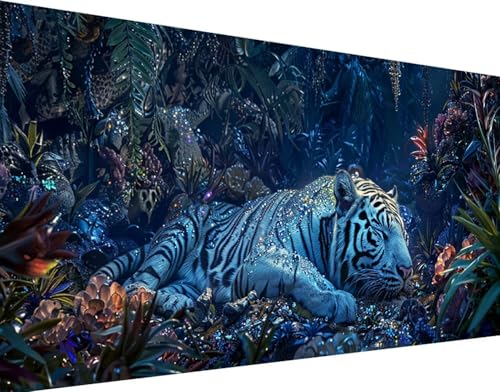 Peinture Diamant Fleur et tigre : activite loisirs creatifs adultes de detente