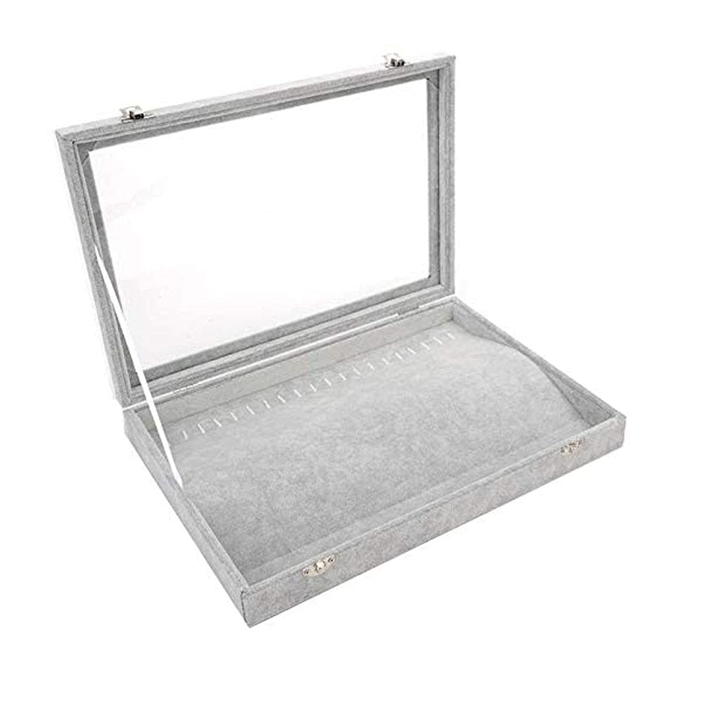 Yoah Jewelry Box With Lid Velvet Earrings Inserted In The Display Cabinet Drawer Dresser Storage Box Necklace Rack Storage Box Jewelry Display Cabinet Drawer Tray