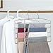 FeeraHozer Pants Hangers Non Slip 3 Pack Space Saving Hangers Multi-Layer Swing Arm Stainless Steel Space Saver Rack for Jeans Scarf Trouser Clothes (Gold)
