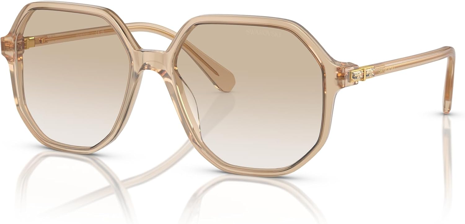 Swarovski womens Sk6003f Low Bridge Fit Octagonal Sunglasses