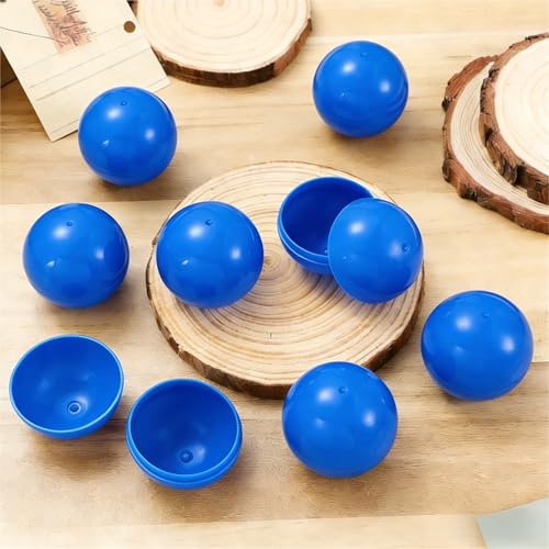 50pcs Hollow Lotto Raffle Ball | Raffle Drawing Balls | Plastic Bingo Balls Only | Lottery Ball | Vending Machine Capsules | Plastic Bingo for Game Party Prizes, Blue