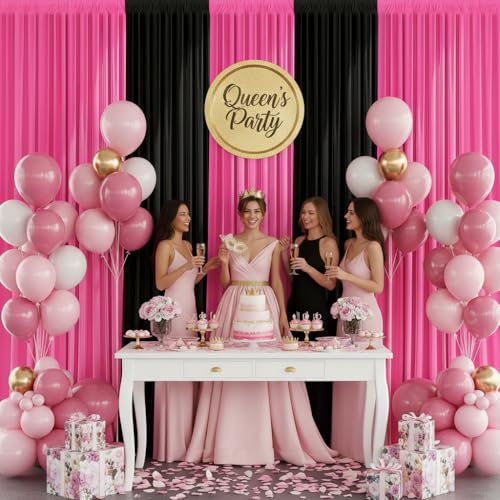 Fondo negro y rosa 10x7FT para fotografía de eventos miniatura 5