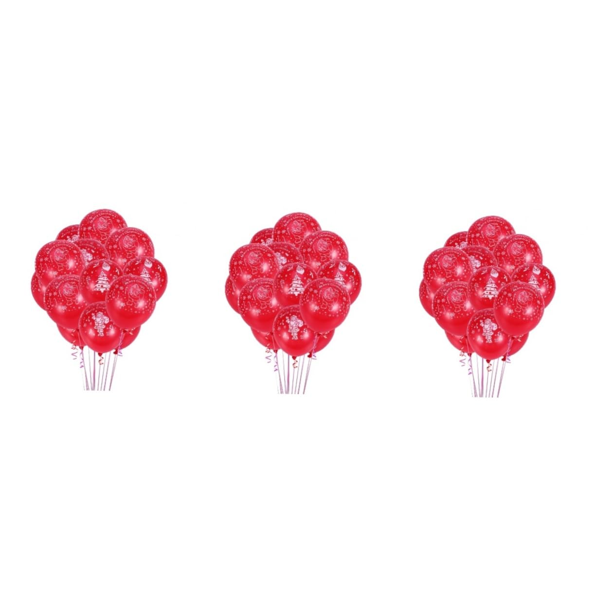 Toyvian 300 Pièces Ballons de fête Ballon Gonflable Ballons gonflables décoration de Noel Decoration Fete Décor de Noël en Latex de décoration de noël Ronds Rouge