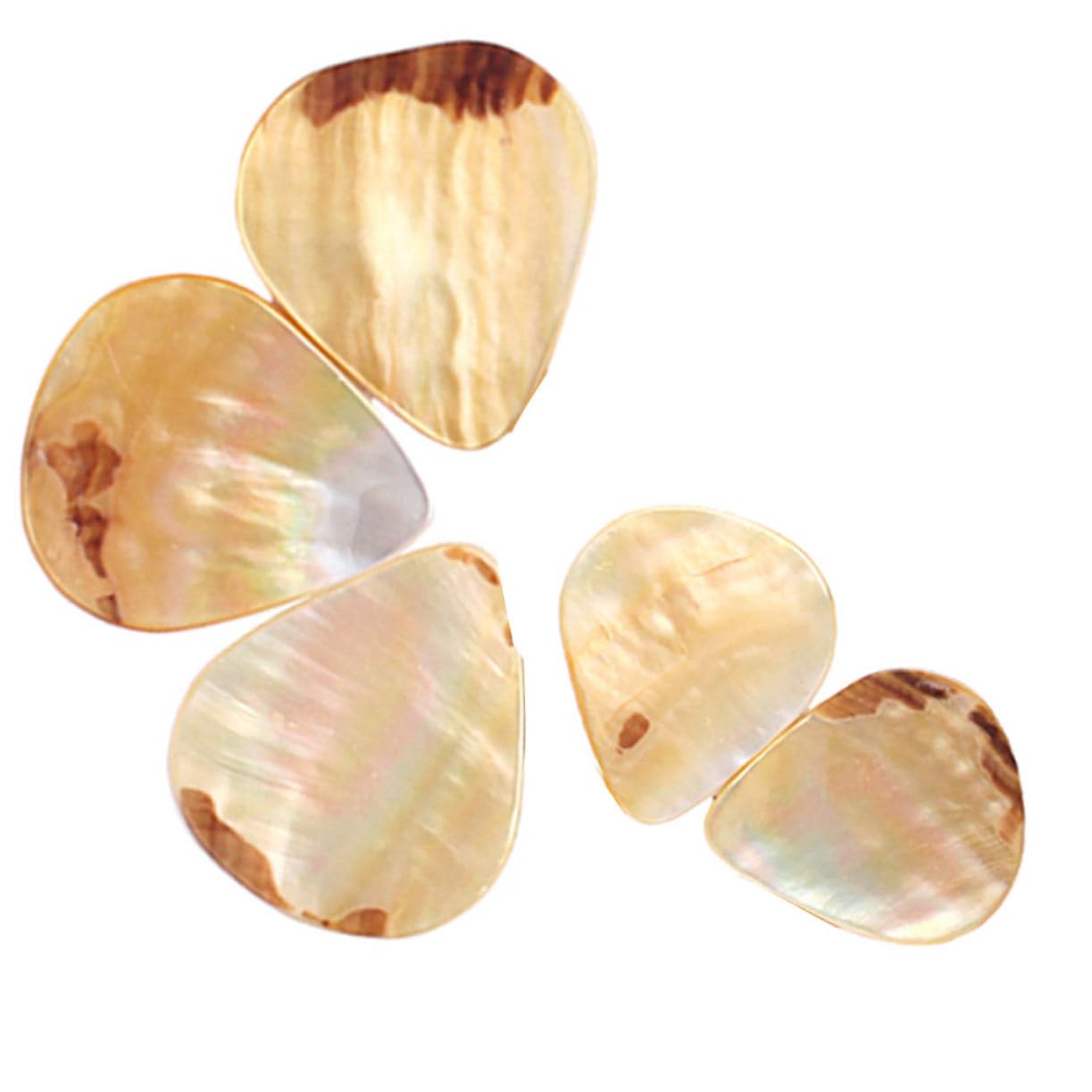 BESTonZON 10pezzi Plettro Acustico Forma Di Cuore Guscio Naturale Plettri Liscio Accessori Per Chitarra Leggeri e Pratici Per Musicisti