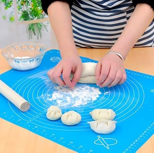 Kit Tapete Culinário de Silicone para Massa 50x40 cm + Termômetro Culinário Digital Cozinha Até 300º