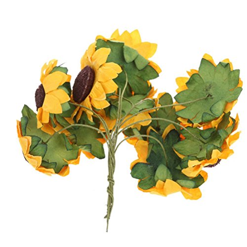 WINOMO 100pz Fiore Artificiale Girasole Bouquet