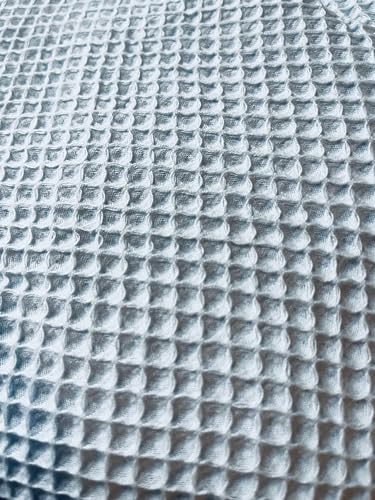 Image of Soft & Cozy Baby Waffle Blanket 43x40in Nursery Blankets for Boys Girls Swaddle Neutral Lightweight Baby and Toddler Throw Blanket Receiving Blanket(Blue)