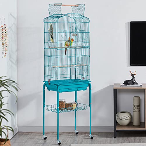 image for Yaheetech 64'' H Open Top Metal Bird Cage Medium Small Parrot Parakeet
