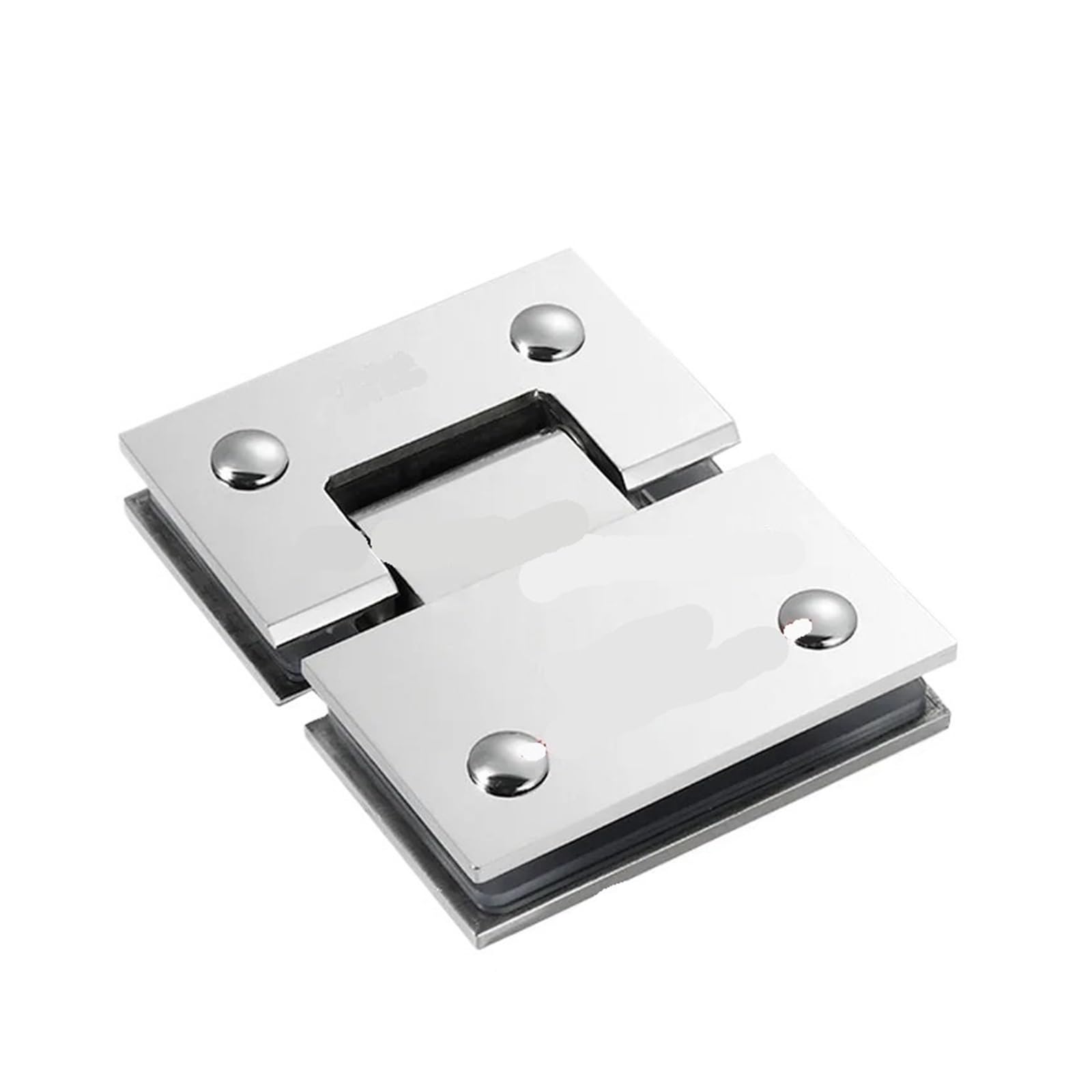 Padgcnor Silver Bathroom Glass Door Hinges 90/180 Degrees Glass Bracket Clamp Shower Door Hinge Stainless Steel Heavy Duty Furniture Replacement Parts(Silver)