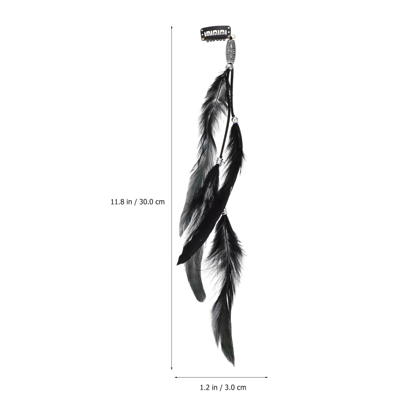 Extensions de Cheveux à Clips en Plume, Lot de 6, Rétro