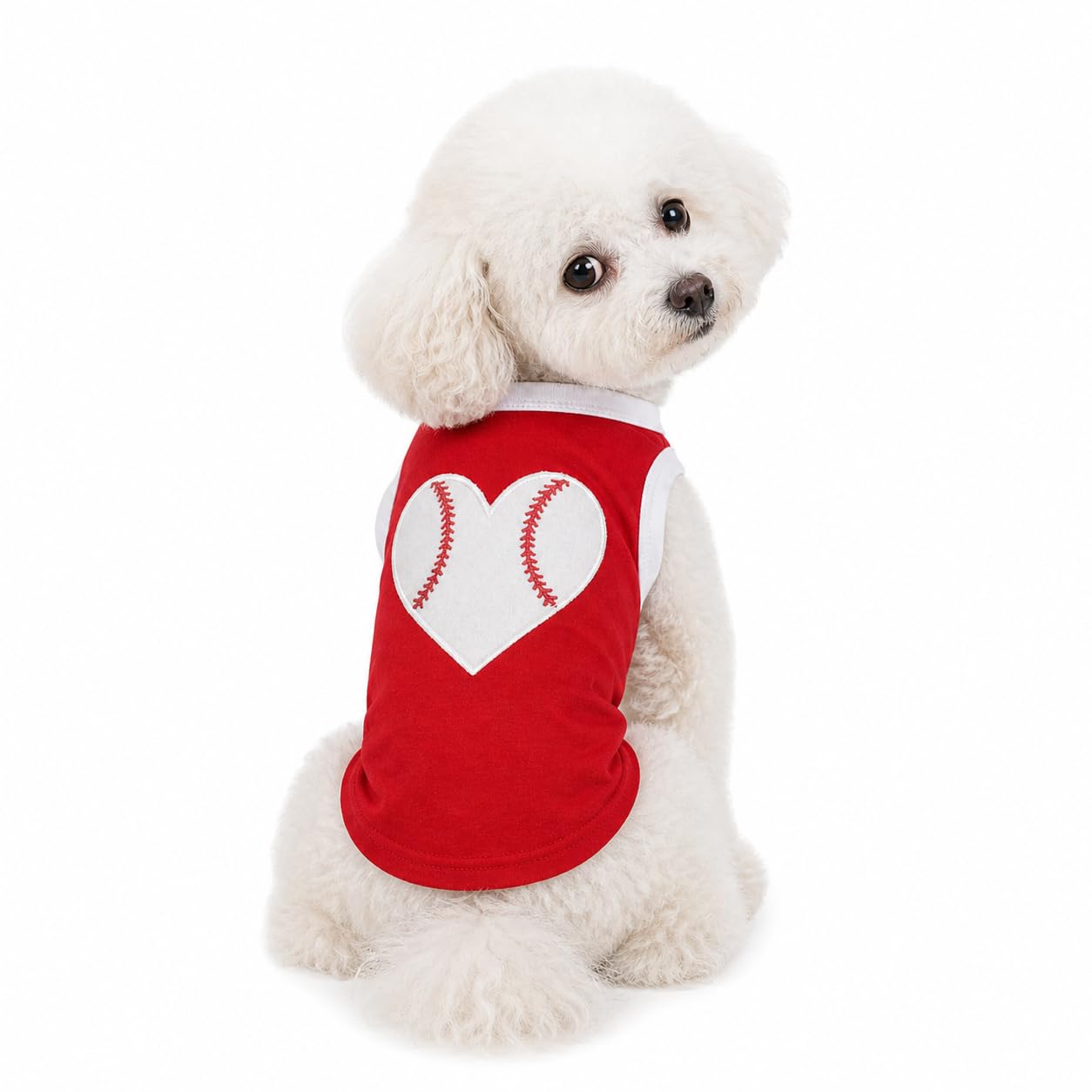 T-shirt pour chien baseball rouge XXL Petitebella pour grand canidé