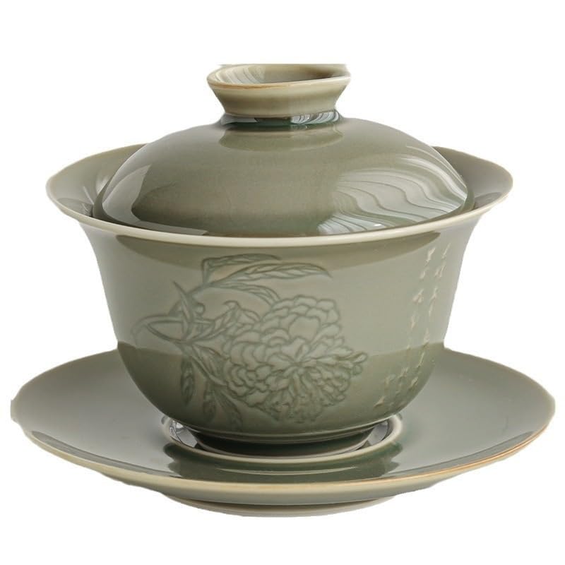 Kubki do Matchy Gaiwan Zestaw do herbaty Kubek Chiński Ceramiczny Domowy Kung Fu Zestaw do herbaty z zaparzaczem