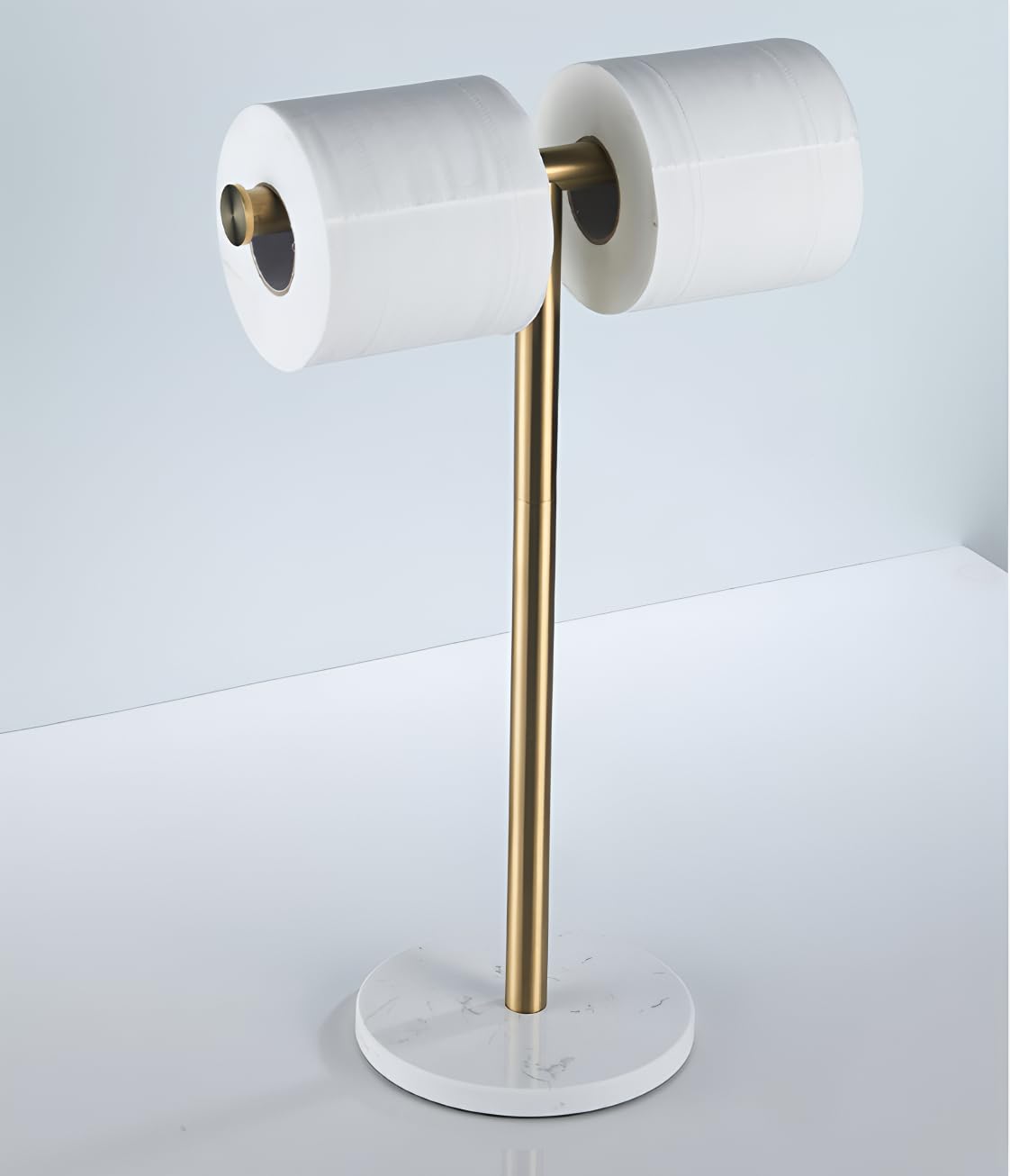 Portasciugamani da terra, portasciugamani in acciaio inox con base in marmo bianco, portasciugamani dorato adatto per l'uso in cucina, sala da pranzo, bagno e toilette da camera da letto