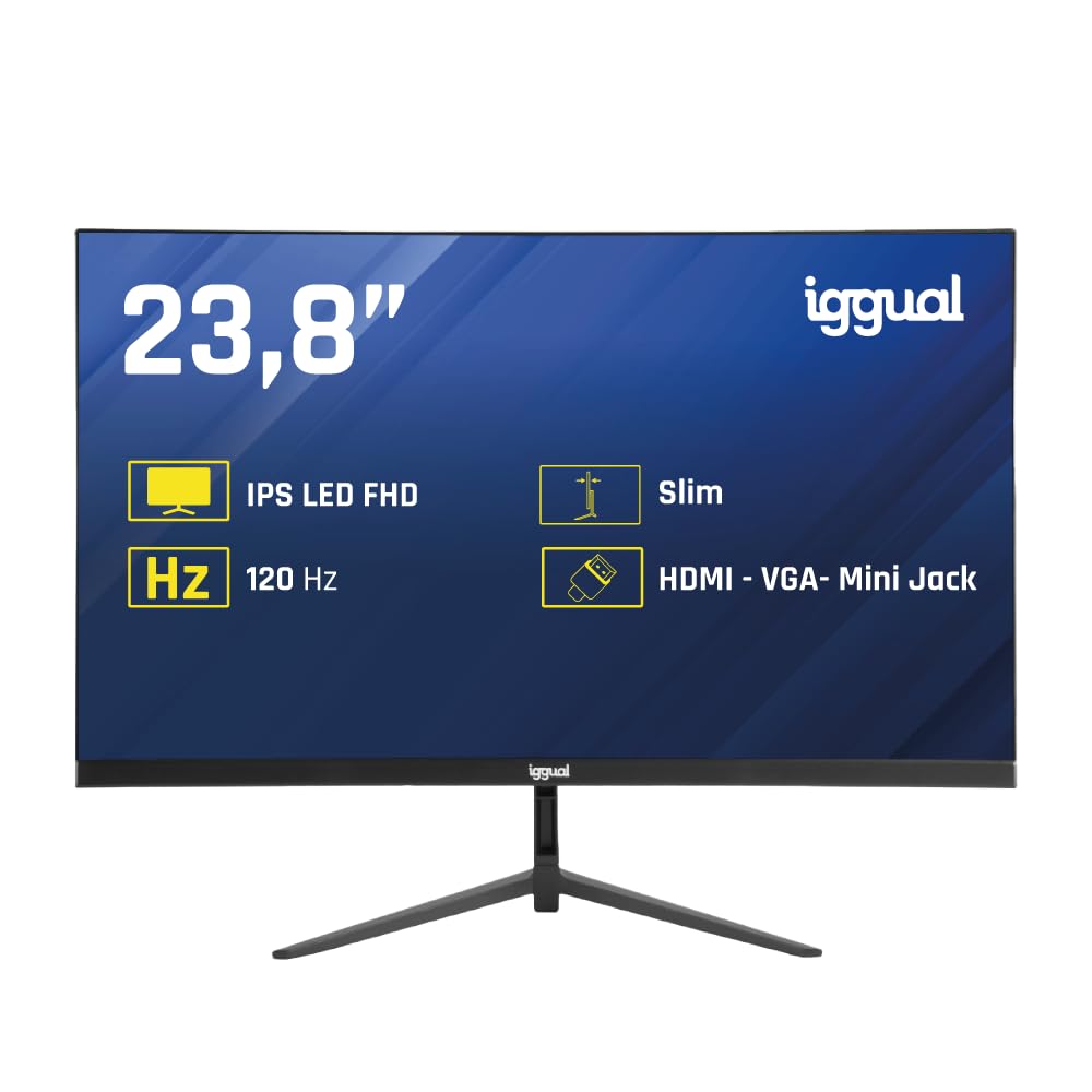iggual Monitor 24" IPS 1ms FHD 120Hz VGA HDMI Slim