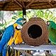 PATKAW 1stk Kokosnussschalen-vogelnest Versteck Für Vögel Reptilienverstecke Aus Kokosnuss Vogelkäfig Vogelhaus Aus Kokosnussschalen Natürliche Vögel Hängematte Rostfreier Stahl Papagei