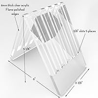 Vista 2 de Soporte para archivos de acrílico transparente, organizador de archivos de escritorio de oficina, organizador de acrílico premium de 0.236 pulgadas
