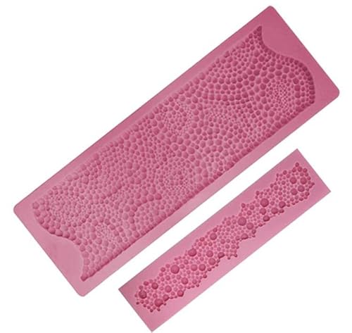 FUNSHOWCASE Pearls Jewelry Fondant Cake Border Silicone Mold for Sugarcraft,