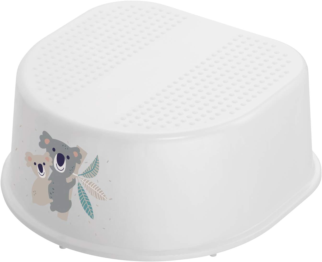 Rotho Babydesign Escalón infantil con base Antideslizante y patas, Adorable diseño de koala, Bella Bambina, Blanco, 20024 0001 CQ