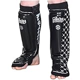 Fairtex Shin Instep Guard, Black, Large