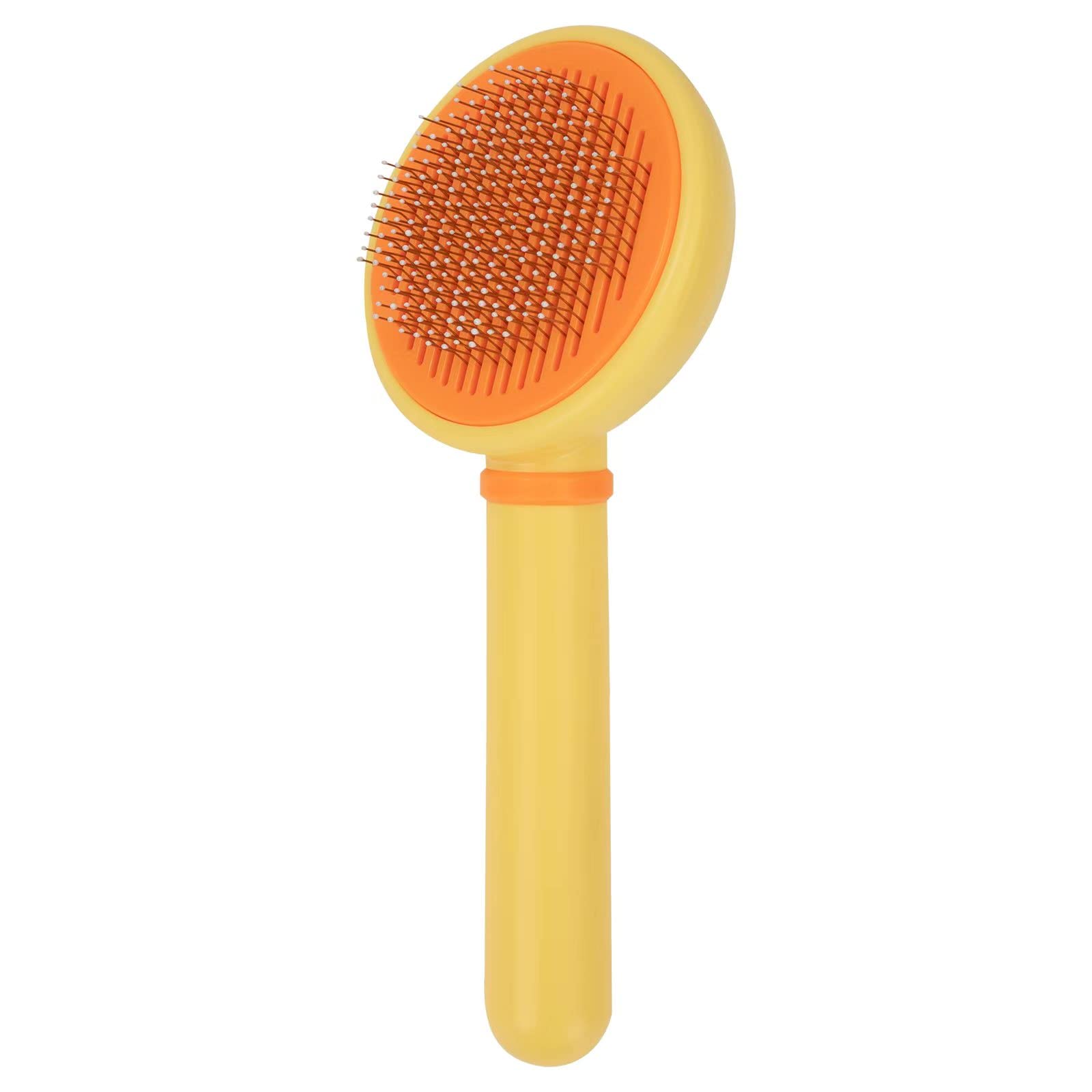 Tunejoy Cepillo para Perros Peine para Gatos Autolimpiante Cepillo de Aseo para Mascotas de Pelo Adecuado para la Depilación de Mascotas Con un Clic