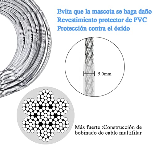 Correa para perro de metal 20 correa perro metal marca ATOOZOO (2)