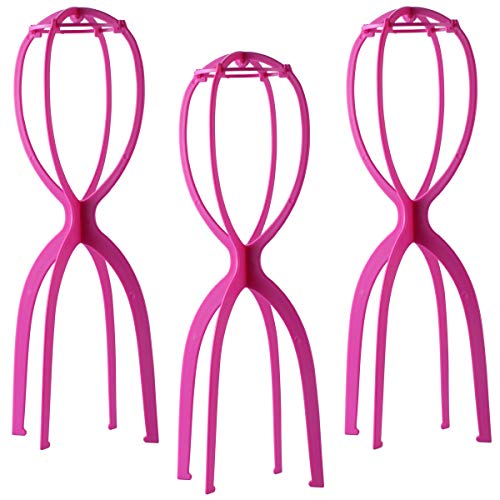 Perruque support pliable contre les nœuds : lot de 3 grands supports 50 cm durables