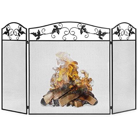 AH® Handcrafted Wrought Iron Fireplace Screen Cover