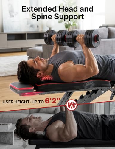 Image of Multi-Function 6 in 1 Weight Bench Set - Leg Press, Preacher Curl Rack, Adjustable Workout Bench & Squat Rack for Full Body Exercise, Fitness Strength Training for Home Gym
