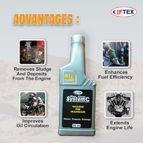Image of Iftex Engine Oil Flush for 2 Wheelers /Oil Flush for Bike /Removes Sludge /Keeps engine clean (50 ml)