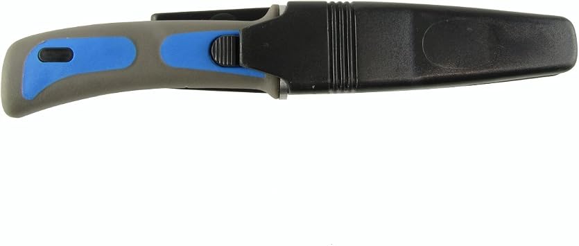 TREASURE GURUS, LLC Stainless Steel Blue Dive Knife with Sheath Arm or Leg Straps and Line Cutter