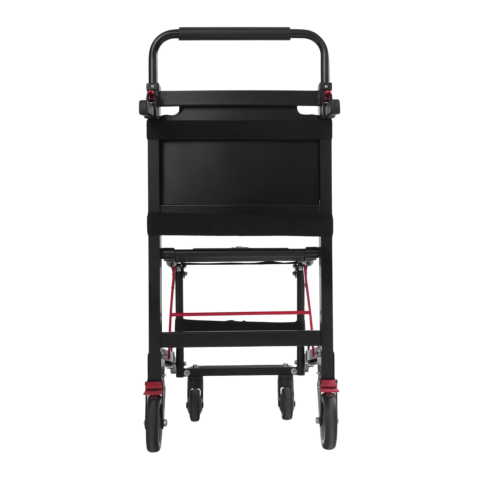 EMS - Silla de escalera de evacuación, silla de evacuación de 4 ruedas, plegable para escaleras de hasta 180 kg, elevador de escaleras portátil para evacuación, escalada, transporte, color negro