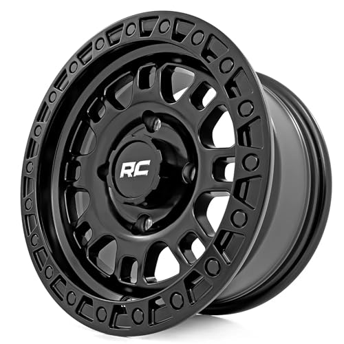 Rough Country 82 Series Wheel - 15x7, 4x137mm Bolt Pattern, +10mm Offset, Semi-Gloss Black One-Piece Aluminum UTV Wheel with 8-Spoke Design - Thumbnail 2