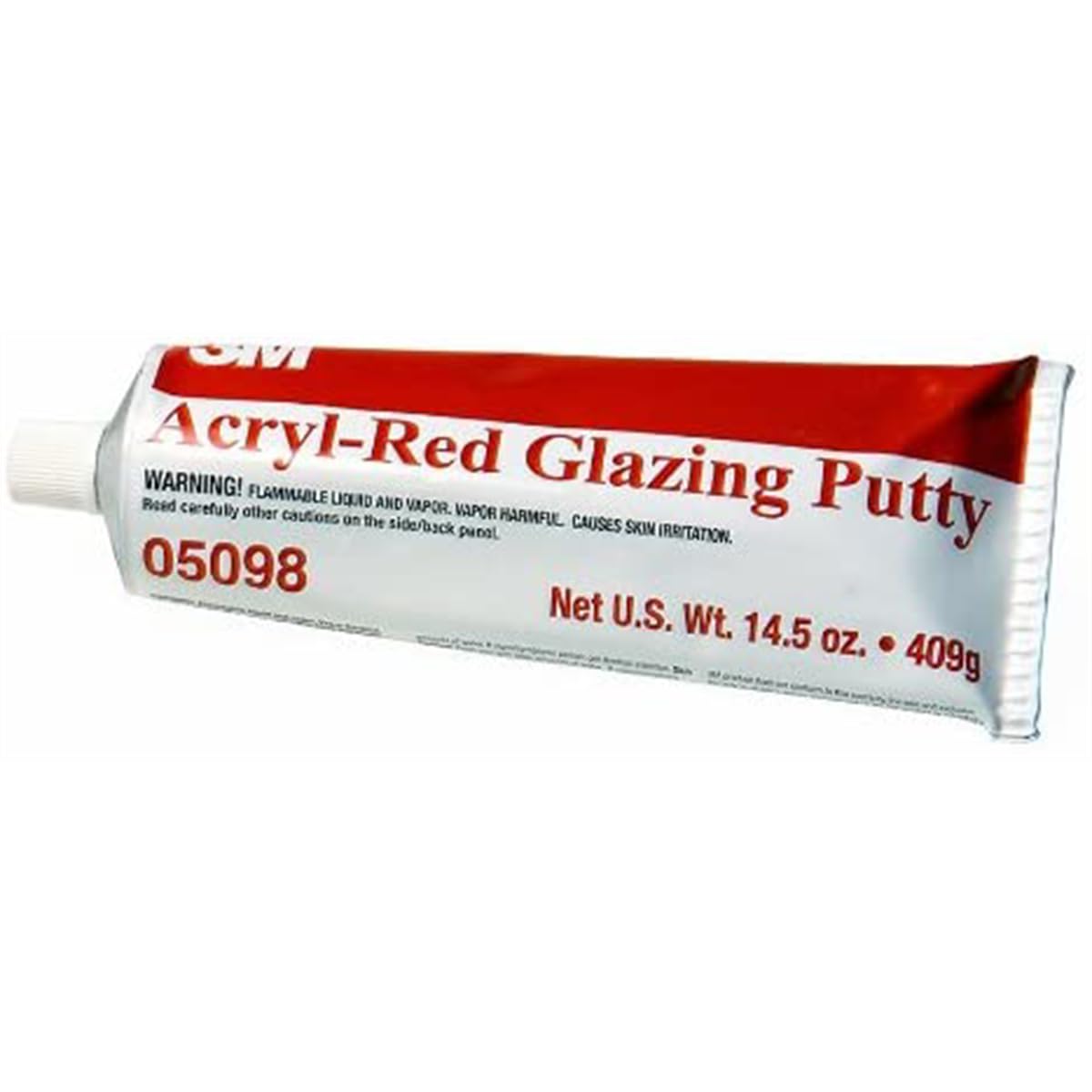3M 05098 Tubo de masilla de acristalamiento acrílico rojo – 14.5 oz.