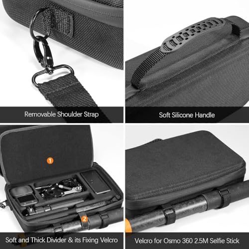 Image of Yantralay Carrying Case Compatible with D JI Os mo 360 Camera | Waterproof Shockproof EVA Hard Shell Storage Bag | Portable Travel Protective Case for Camera & Accessories