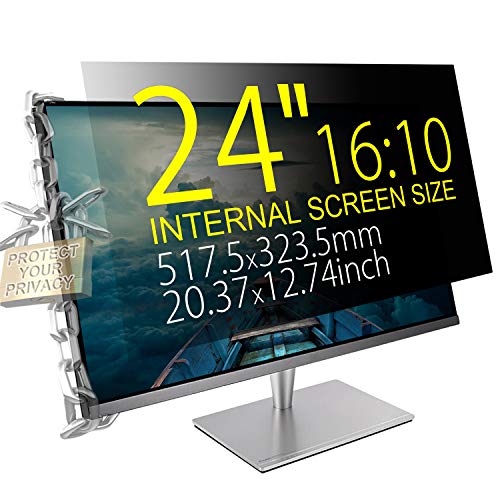 MAYAMANG 24" (16:10 Aspect Ratio) Privacy Screen Protector for Widescreen Computer Monitor - 20.37x12.74 inch/517.5x323.5 mm - Privacy Filter Display Filter Film - We Offer 2 Different 24" Filter Size